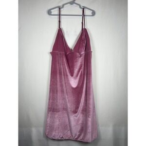 NEW Victoria's‎ Secret Pink Womens Large Soft Velvet Slip Dress Nightie Chemise